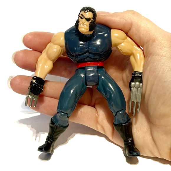 Vintage 1996 Marvel Wolverine X-Men Posable Action Figure Eye Patch Toy Brigade - Picture 10 of 16